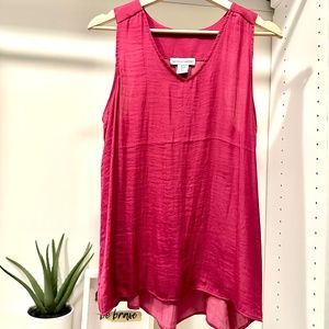 Magenta silk tunic sleeveless